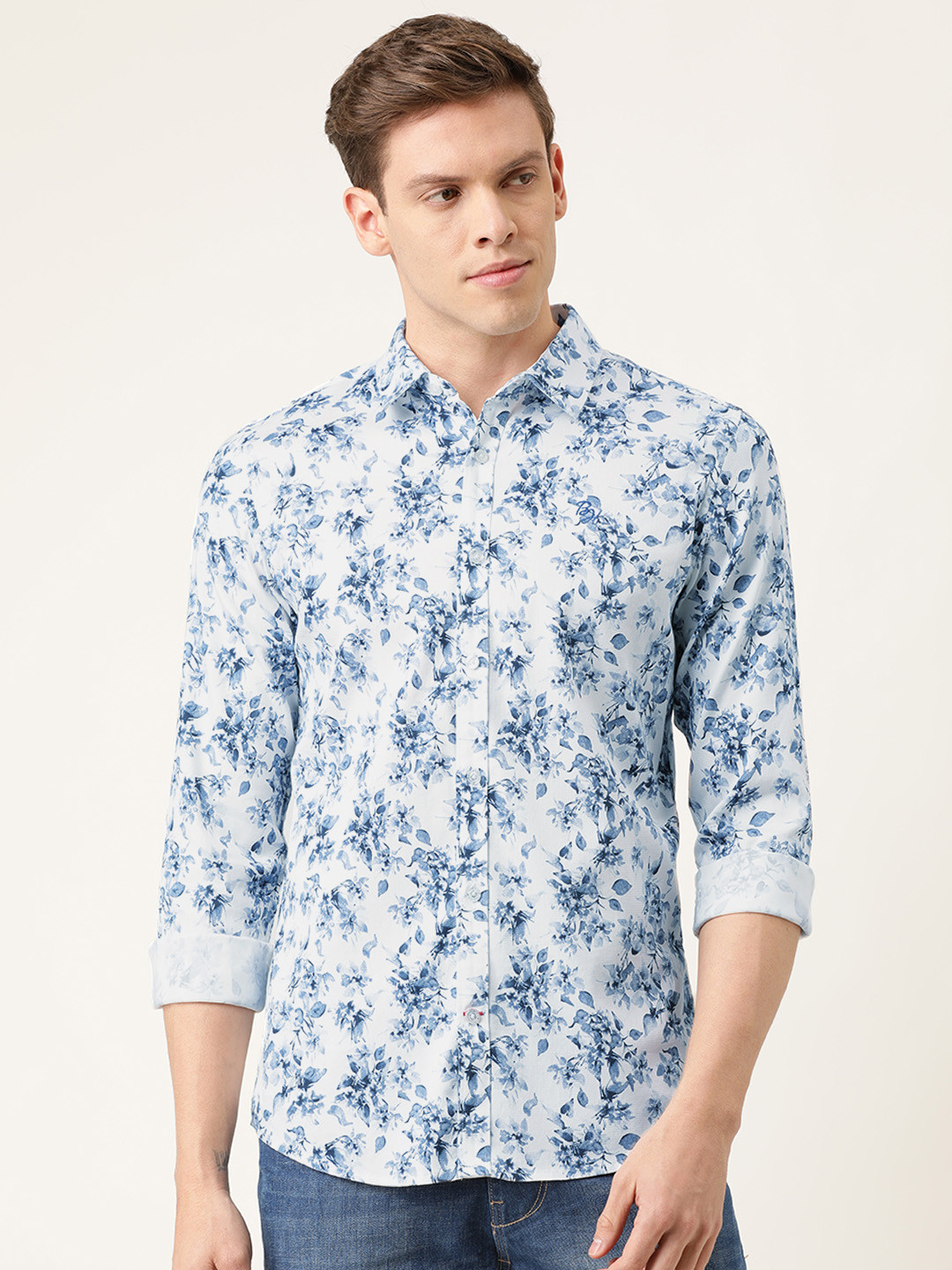 Being Human Men Blue & White Slim Fit Printed Casual Shirt
Being Human Men Blue & White Slim Fit Printed Casual Shirt
