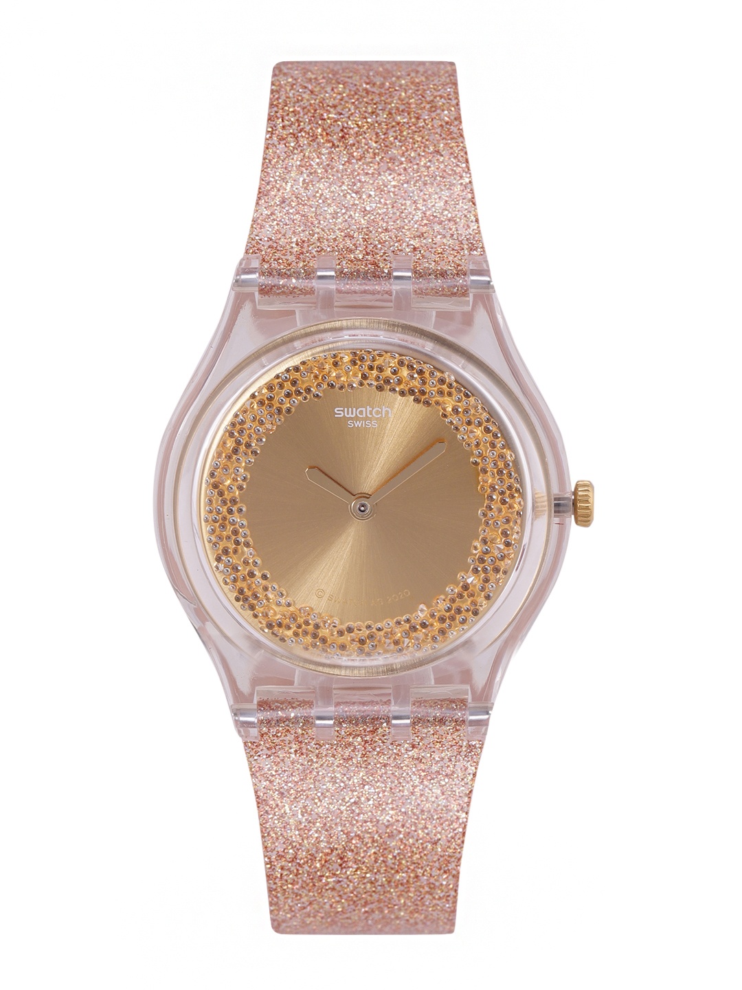 Swatch Women Gold-Toned Embellished Sparklingot Water Resistant Analogue Watch GE285
Swatch Women Gold-Toned Embellished Sparklingot Water Resistant Analogue Watch GE285
