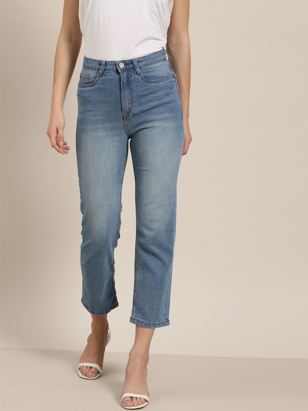 all about you Women Blue Straight Fit High-Rise Clean Look Stretchable Cropped Jeans
all about you Women Blue Straight Fit High-Rise Clean Look Stretchable Cropped Jeans