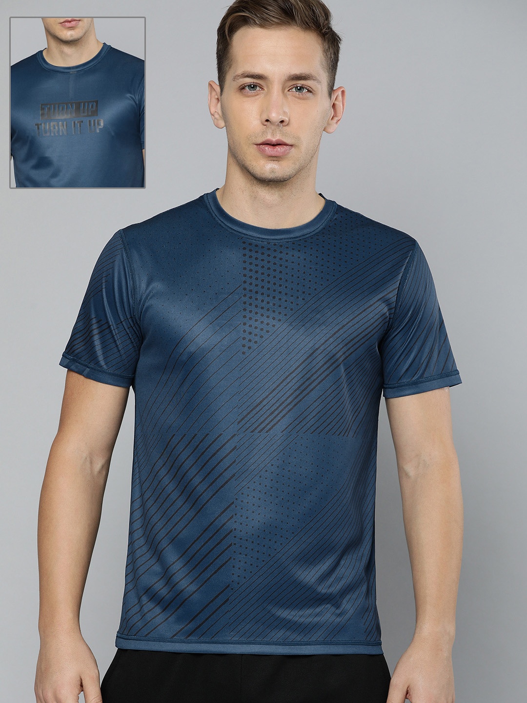 HRX by Hrithik Roshan Men Blue Solid Rapid-Dry Antimicrobial Reversible Training T-shirt, Navy blue
HRX by Hrithik Roshan Men Blue Solid Rapid-Dry Antimicrobial Reversible Training T-shirt, Navy blue
