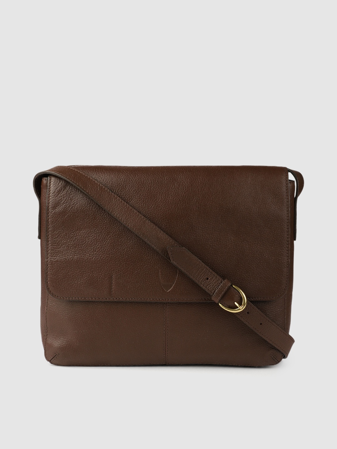 Hidesign Men Brown Solid Messenger Bag