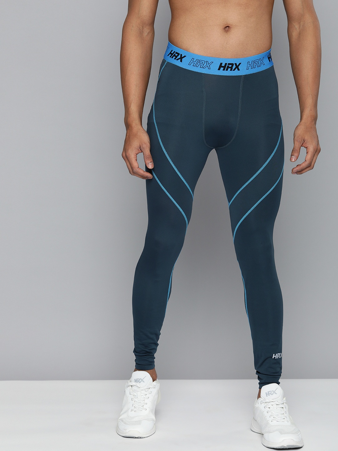 HRX By Hrithik Roshan Men Estate Blue Solid Skinny Fit Rapid-Dry Antimicrobial Running Tights, Teal
HRX By Hrithik Roshan Men Estate Blue Solid Skinny Fit Rapid-Dry Antimicrobial Running Tights, Teal