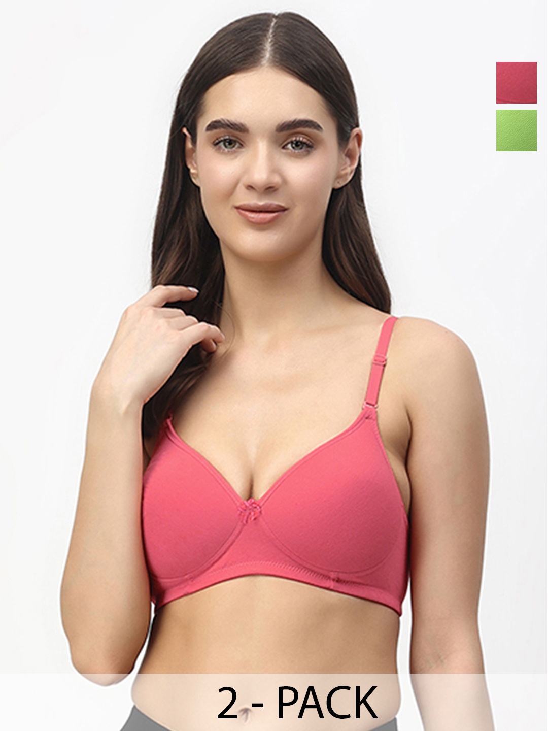 Floret Pack of 2 Heavily Padded Medium-Coverage Non-Wired Seamless Push-Up Bra, Fluorescent green
Floret Pack of 2 Heavily Padded Medium-Coverage Non-Wired Seamless Push-Up Bra, Fluorescent green