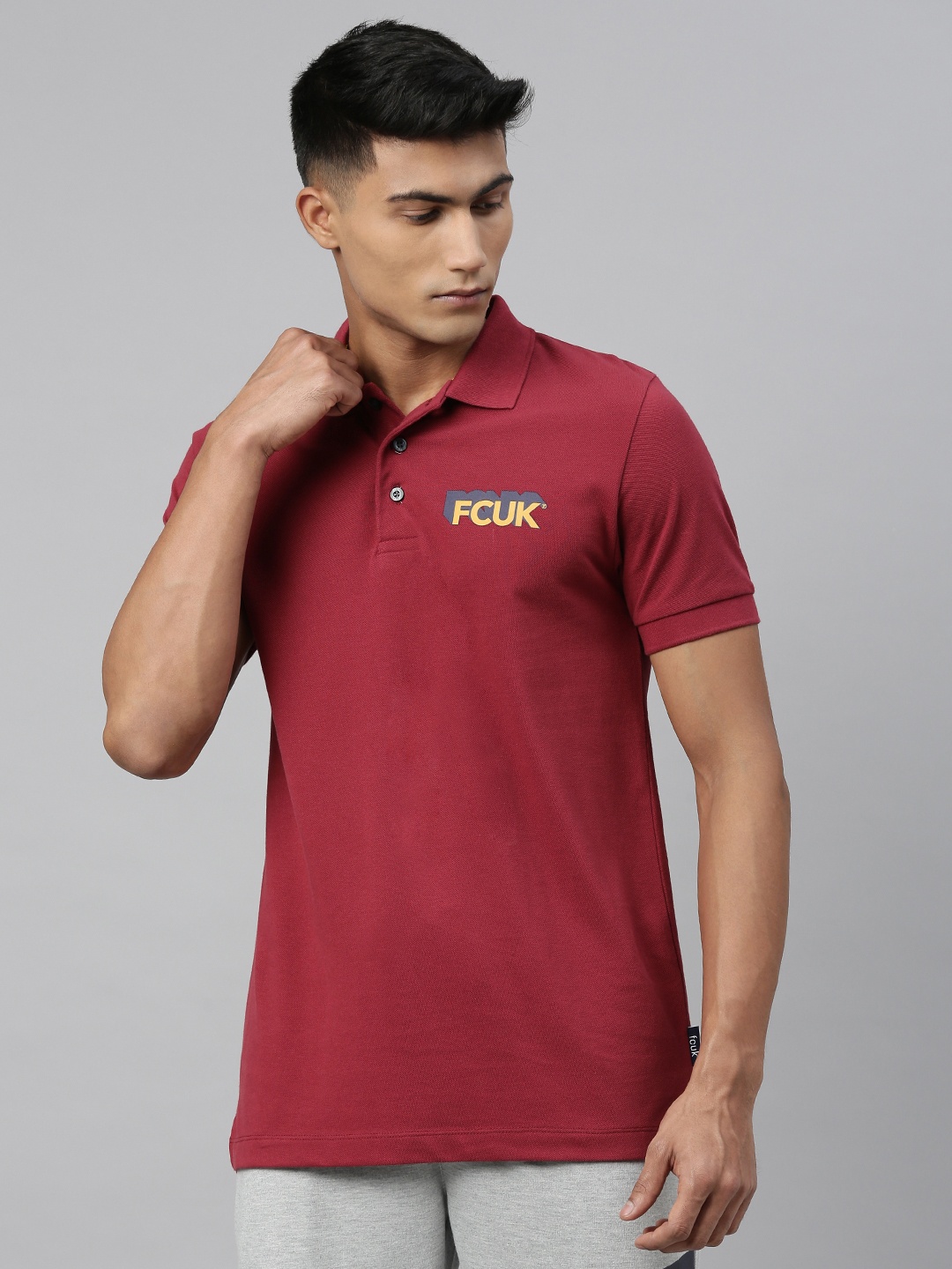 French Connection Men Red Solid Polo Collar Pure Cotton T-shirt With Printed Detailing
French Connection Men Red Solid Polo Collar Pure Cotton T-shirt With Printed Detailing