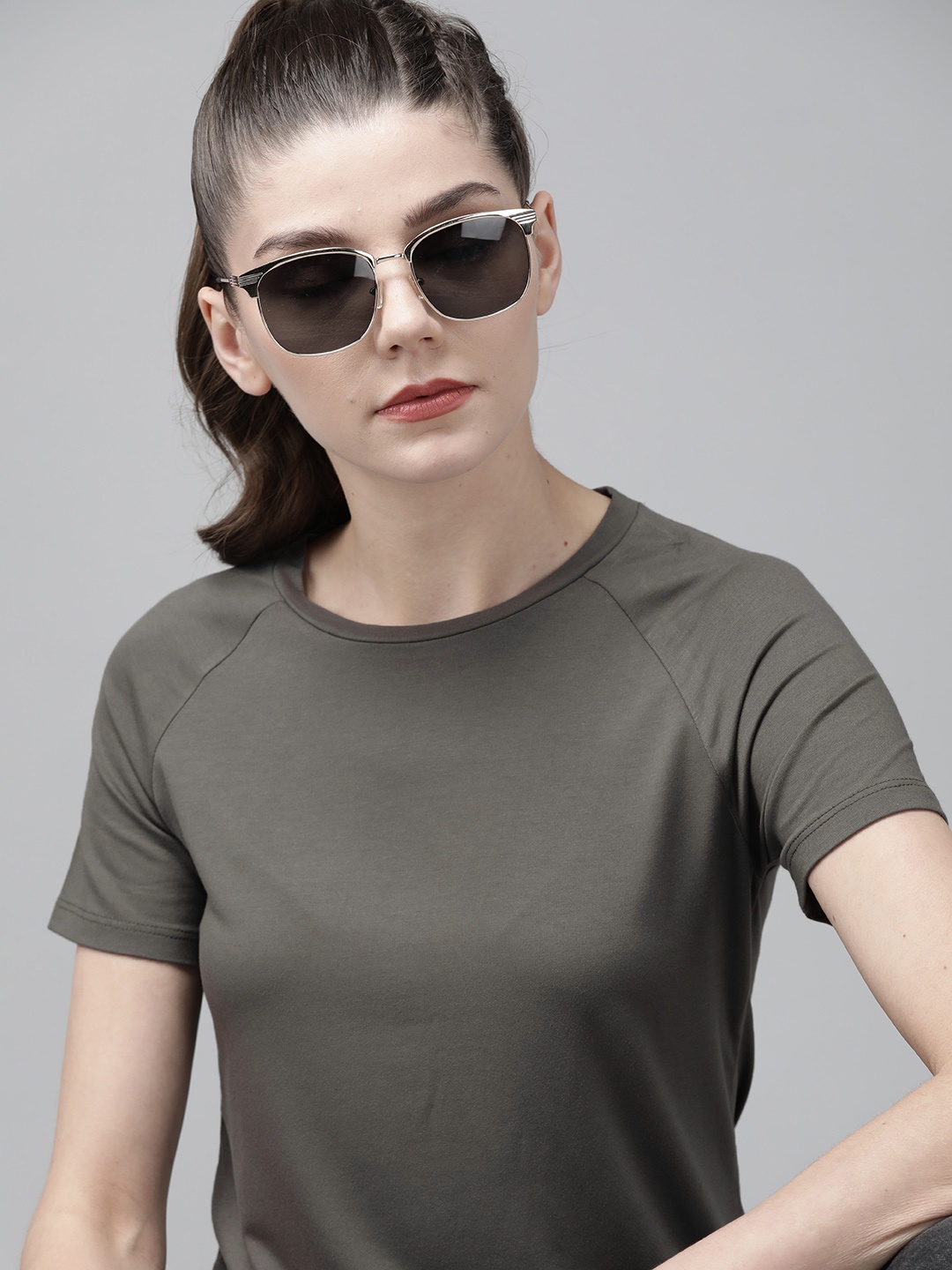 The Roadster Lifestyle Co Women Grey Solid Round Neck T-shirt With Antimicrobial Technology
The Roadster Lifestyle Co Women Grey Solid Round Neck T-shirt With Antimicrobial Technology