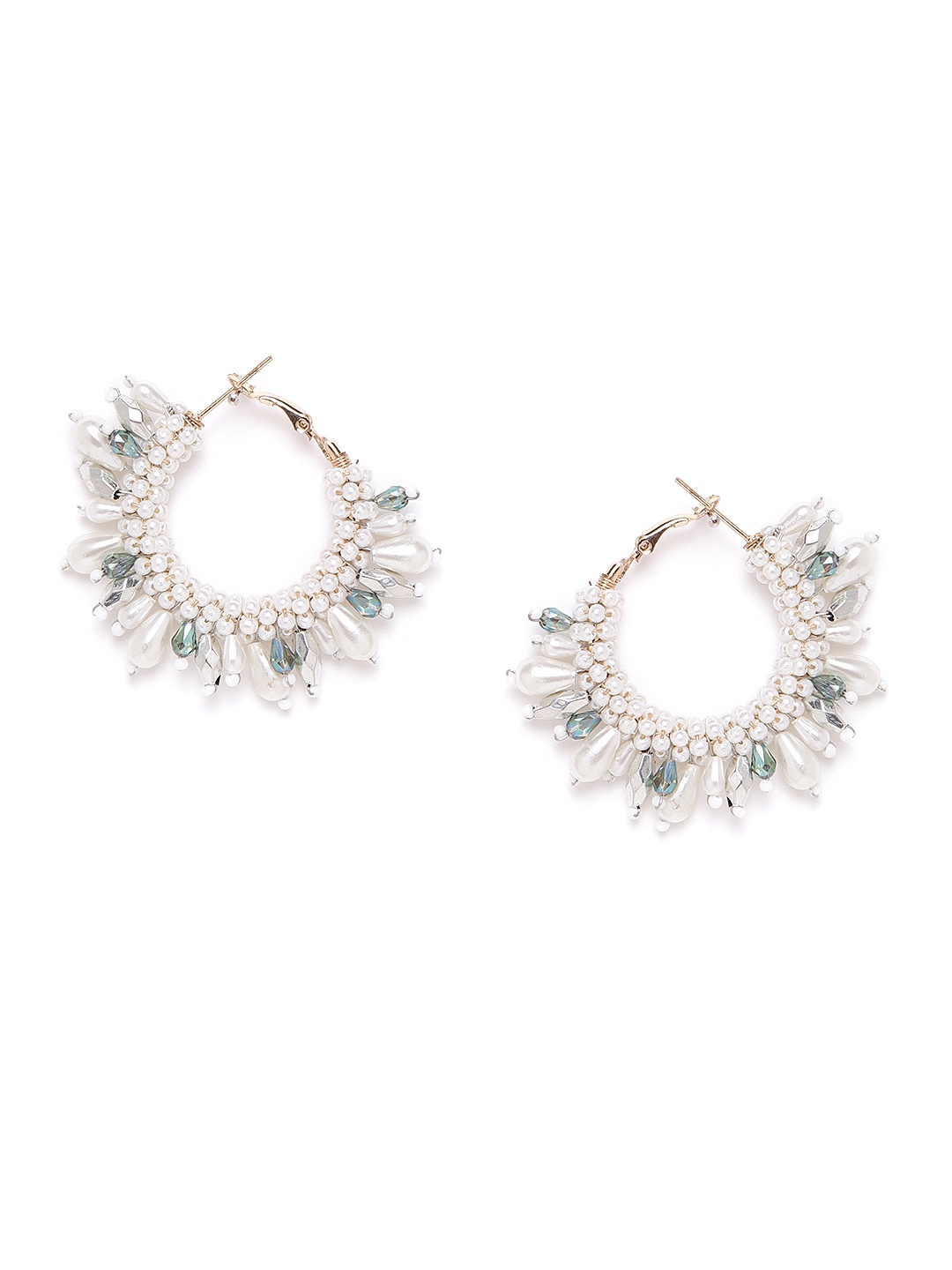 DIVA WALK EXCLUSIVE Off-White & Green Silver-Plated Beaded Circular Hoop Earrings
DIVA WALK EXCLUSIVE Off-White & Green Silver-Plated Beaded Circular Hoop Earrings