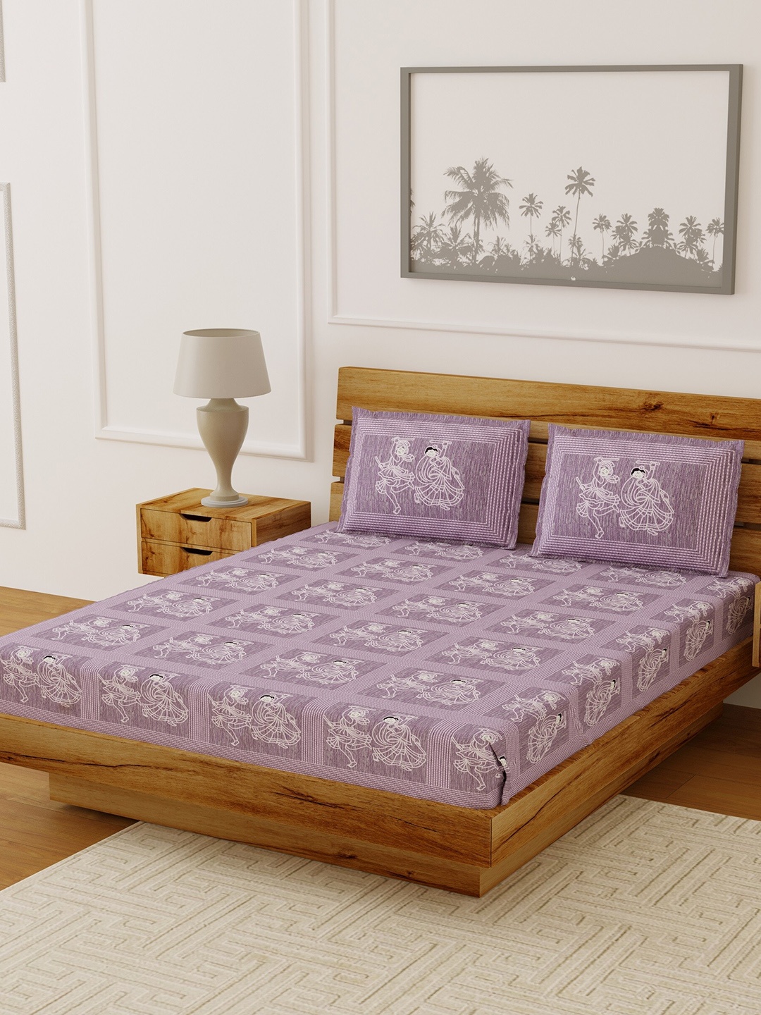 LIVING ROOTS Purple Ethnic Motifs 144 TC Cotton 1 Queen Bedsheet with 2 Pillow Covers
LIVING ROOTS Purple Ethnic Motifs 144 TC Cotton 1 Queen Bedsheet with 2 Pillow Covers