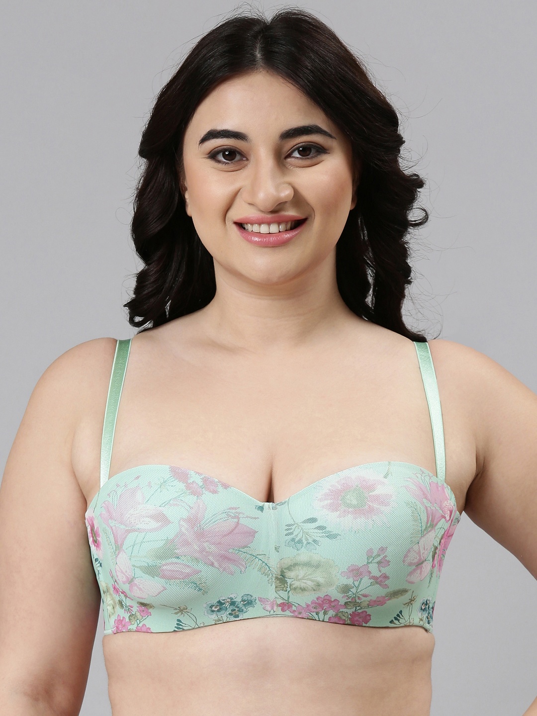 Enamor Blue Print Underwired Lightly Padded Medium Coverage Everyday Strapless Tshirt Bra, Green
Enamor Blue Print Underwired Lightly Padded Medium Coverage Everyday Strapless Tshirt Bra, Green