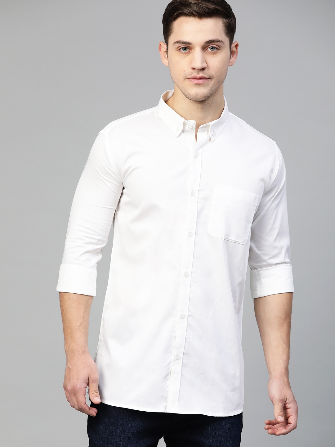 DENNISON Men White Smart Slim Fit Water & Stain Repellent Pure Cotton Solid Casual Shirt
DENNISON Men White Smart Slim Fit Water & Stain Repellent Pure Cotton Solid Casual Shirt