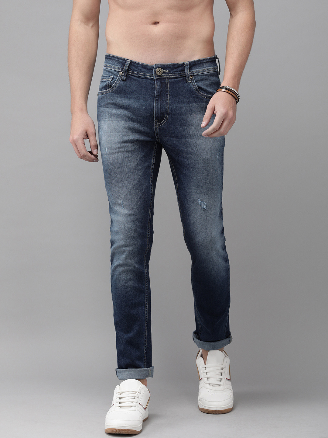 The Roadster Lifestyle Co Men Blue Skinny Fit Mid-Rise Low Distress Stretchable Jeans
The Roadster Lifestyle Co Men Blue Skinny Fit Mid-Rise Low Distress Stretchable Jeans