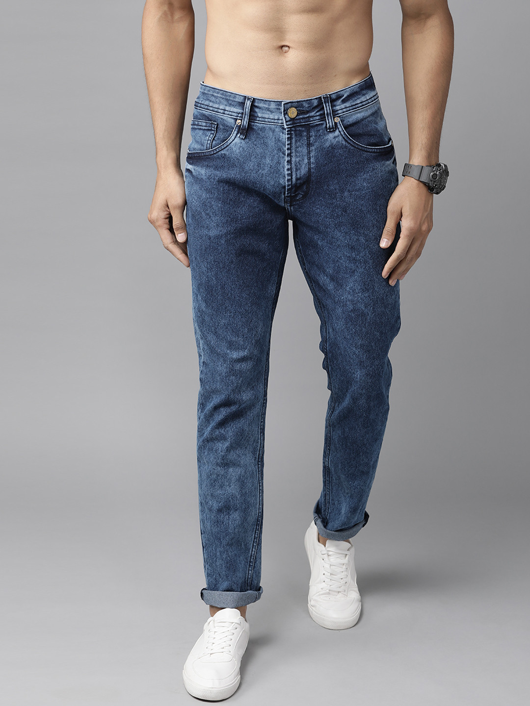 The Roadster Lifestyle Co Men Navy Blue Acid Wash Skinny Fit Mid-Rise Clean Look Stretchable Jeans
The Roadster Lifestyle Co Men Navy Blue Acid Wash Skinny Fit Mid-Rise Clean Look Stretchable Jeans
