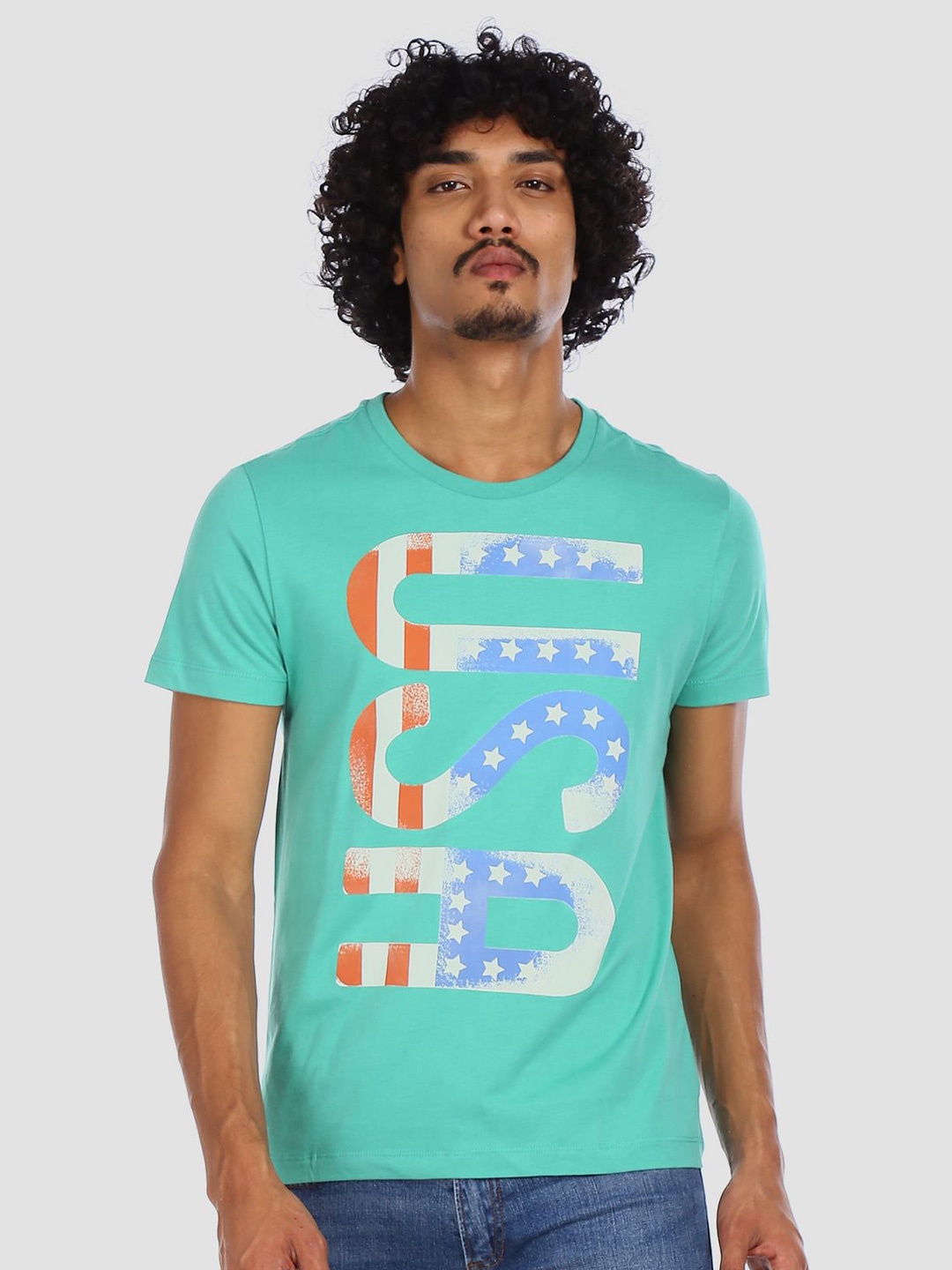 U.S. Polo Assn. Denim Co. Men Green Slim Fit Brand Logo Printed Round Neck Pure Cotton T-shirt
U.S. Polo Assn. Denim Co. Men Green Slim Fit Brand Logo Printed Round Neck Pure Cotton T-shirt