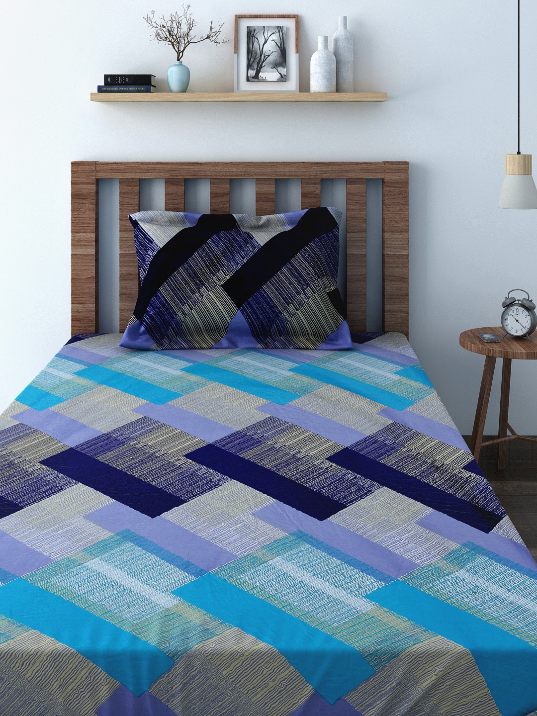 SWAYAM Caramel Multicoloured 180 TC Cotton Single Bedsheet with 1 Pillow Cover, Multi
SWAYAM Caramel Multicoloured 180 TC Cotton Single Bedsheet with 1 Pillow Cover, Multi