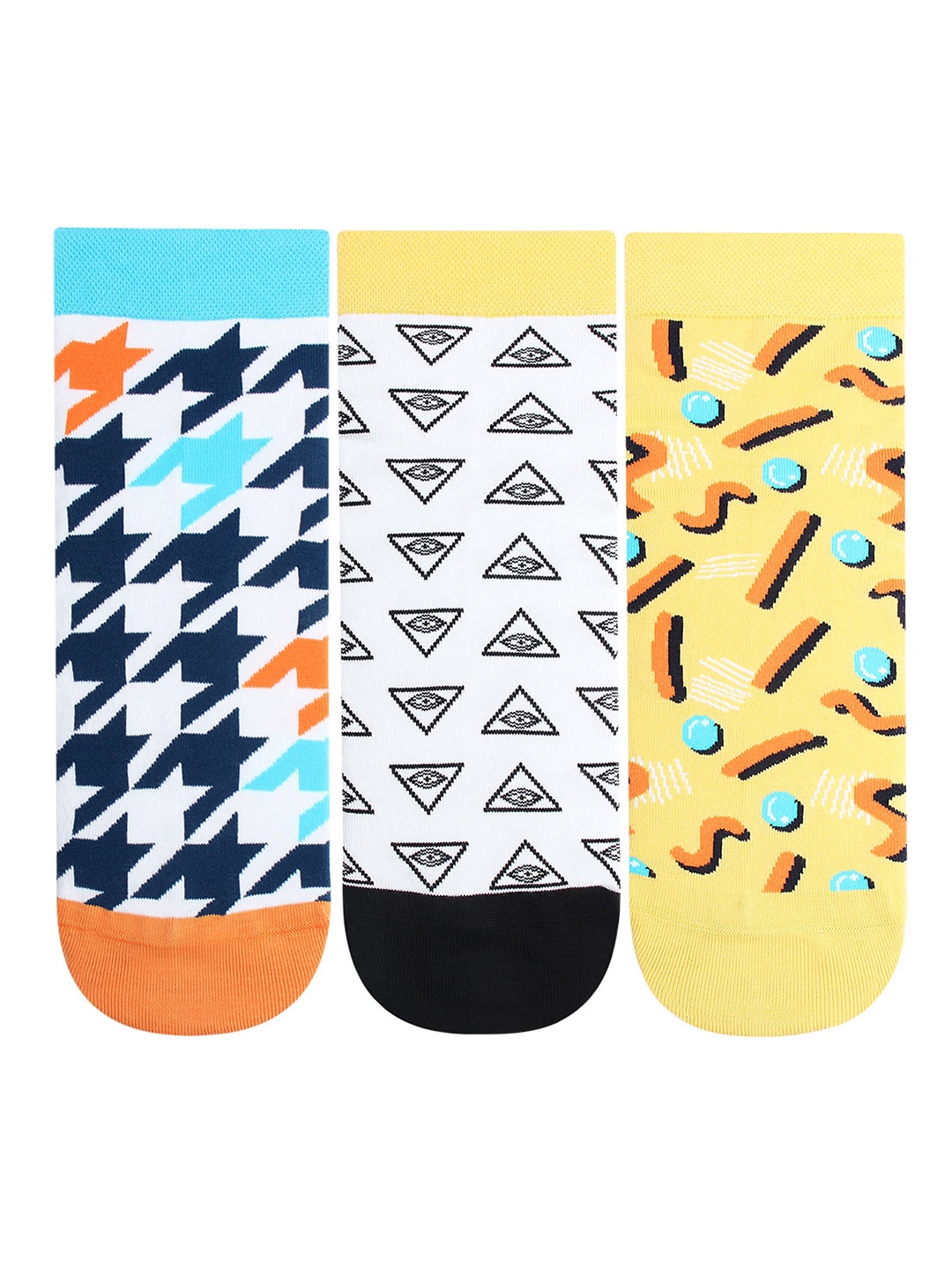 Bonjour Pack of 3 Assorted Socks, Multi