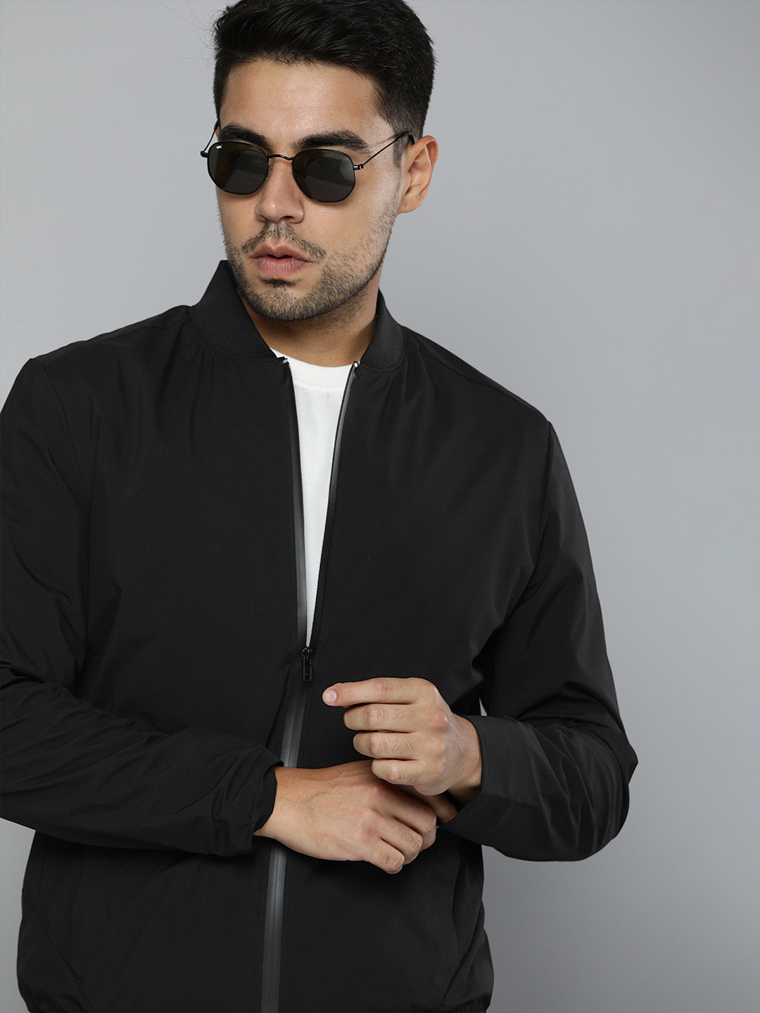 Indian Terrain Men Black Solid Bomber Jacket
Indian Terrain Men Black Solid Bomber Jacket