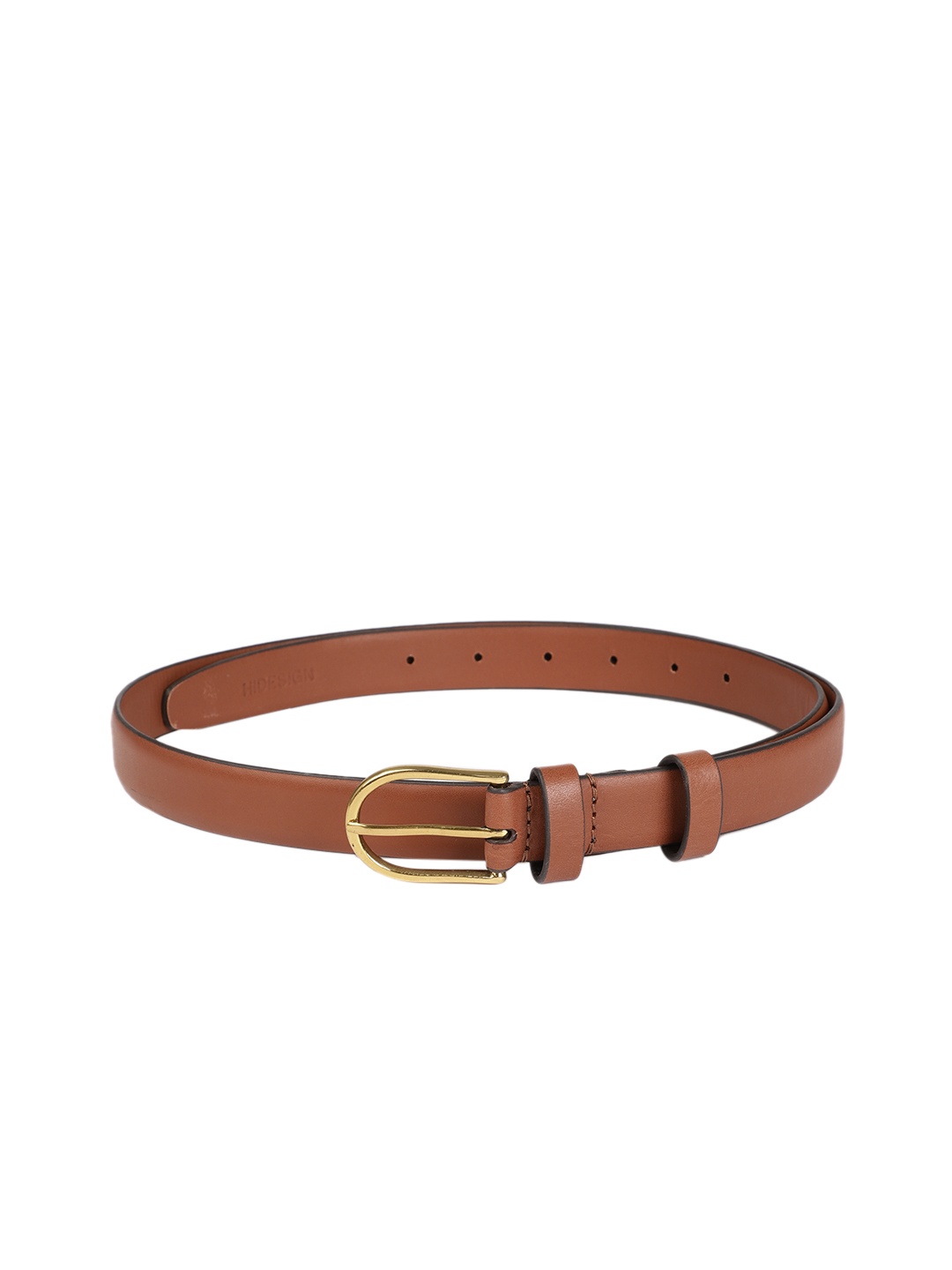 Hidesign Women Tan Brown Solid Leather Belt
