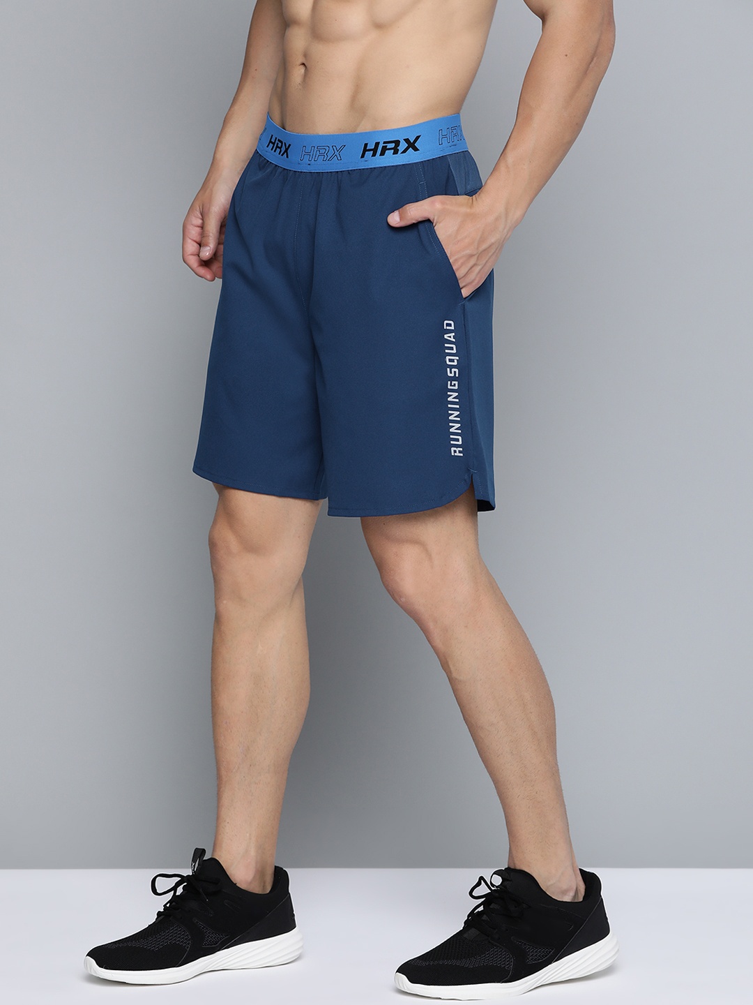 HRX By Hrithik Roshan Men Estate Blue Solid Regular Fit Rapid-Dry Antimicrobial Running Shorts, Navy blue
HRX By Hrithik Roshan Men Estate Blue Solid Regular Fit Rapid-Dry Antimicrobial Running Shorts, Navy blue