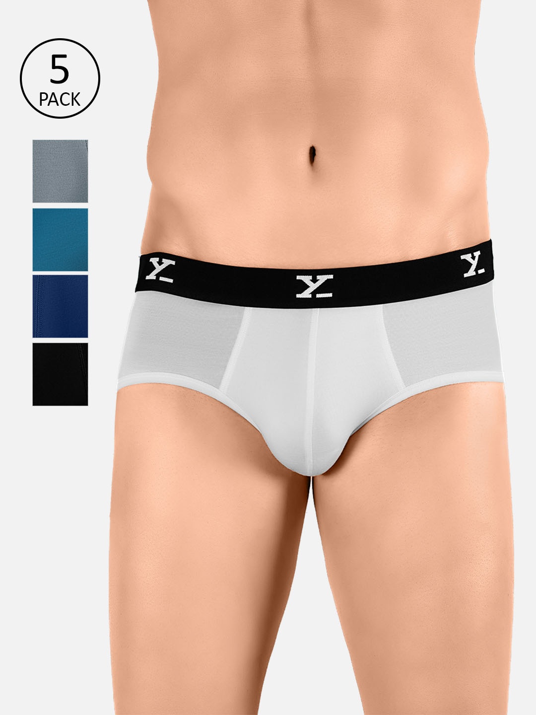 XYXX Men Pack of 5 IntelliSoft Antimicrobial Micro Modal Ace Briefs XYBRF5PCKN192, Multi
XYXX Men Pack of 5 IntelliSoft Antimicrobial Micro Modal Ace Briefs XYBRF5PCKN192, Multi
