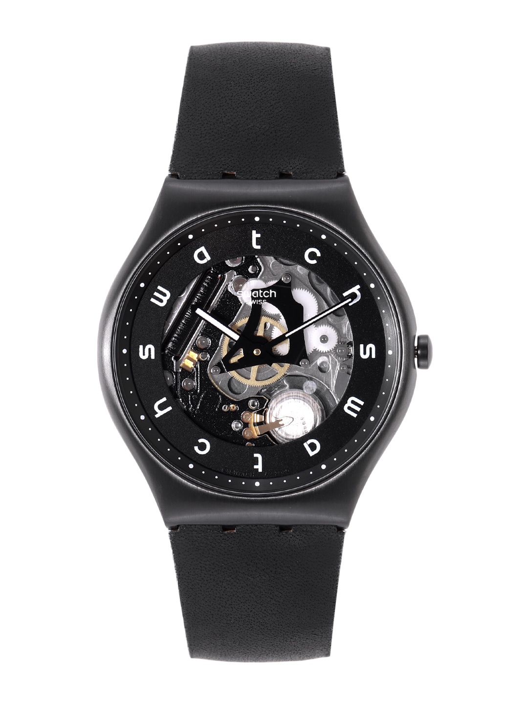 Swatch Men Black Skeleton White Side Swiss Made Water Resistant Analogue Watch SS07B101
Swatch Men Black Skeleton White Side Swiss Made Water Resistant Analogue Watch SS07B101