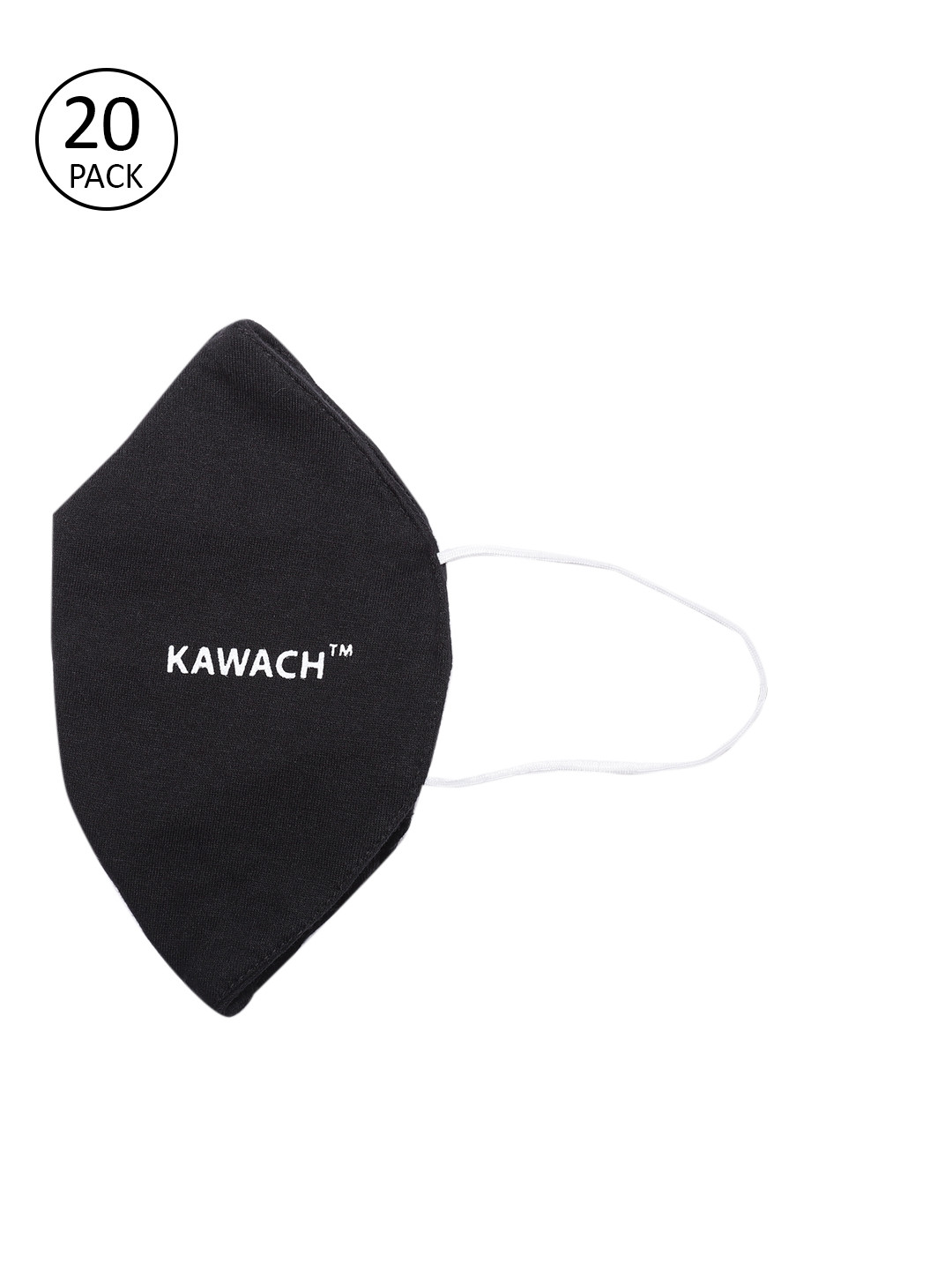Kawach Unisex Pack of 20 Black Reusable 3-Ply Bio-Washed Anti-Allergic Cotton Cloth Mask
Kawach Unisex Pack of 20 Black Reusable 3-Ply Bio-Washed Anti-Allergic Cotton Cloth Mask