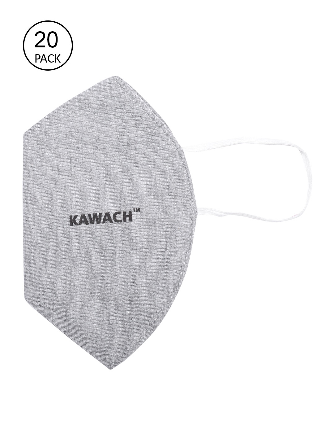 Kawach Unisex Pack of 20 Solid Reusable Protective Anti-Allergic 3 Ply Cloth Face Mask, Grey melange
Kawach Unisex Pack of 20 Solid Reusable Protective Anti-Allergic 3 Ply Cloth Face Mask, Grey melange