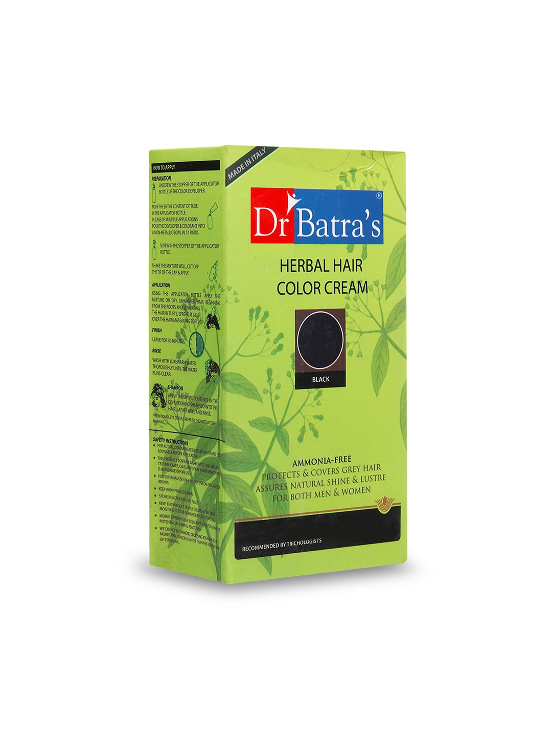 Dr. Batras Herbal Hair Color Cream With Natural Ingredients Without Chemicals 130g - Black
Dr. Batras Herbal Hair Color Cream With Natural Ingredients Without Chemicals 130g - Black