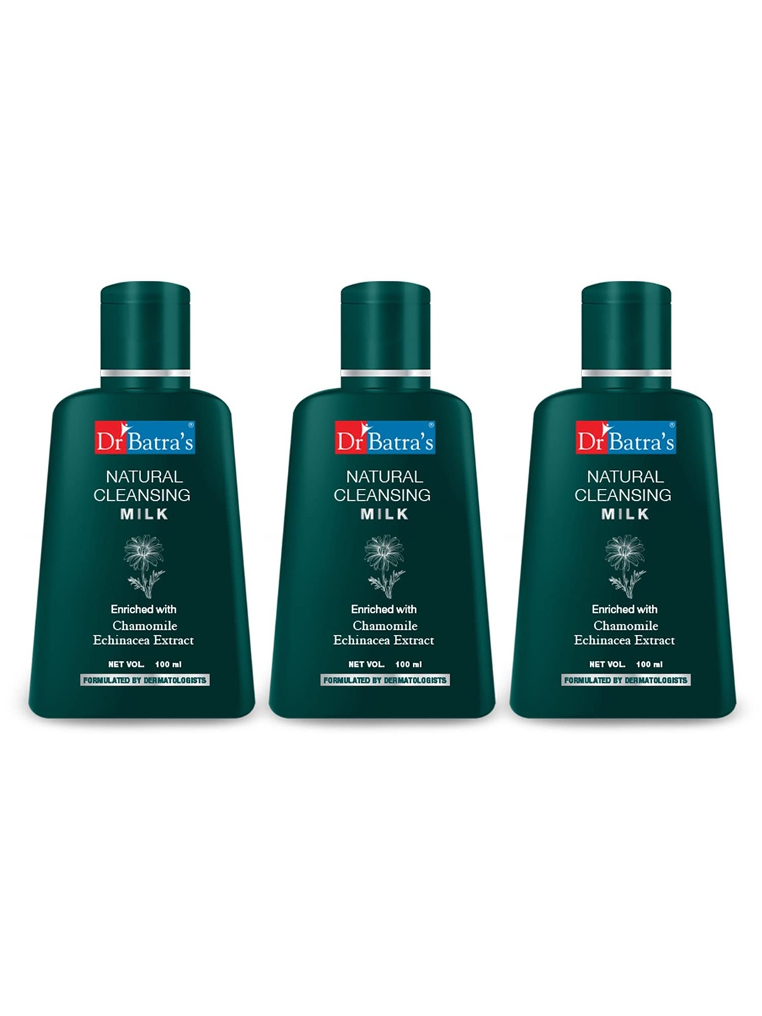 Dr. Batras Set Of 3 Natural Cleansing Milk Enriched With Echinacea & Chamomile- 100ml Each, White
Dr. Batras Set Of 3 Natural Cleansing Milk Enriched With Echinacea & Chamomile- 100ml Each, White