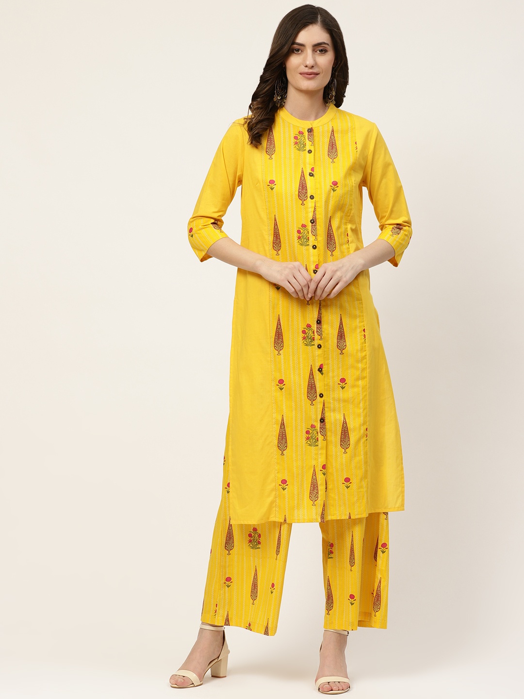 Anouk Women Mustard Yellow & Maroon Ethnic Motifs Printed Straight Pure Cotton Kurta &
Anouk Women Mustard Yellow & Maroon Ethnic Motifs Printed Straight Pure Cotton Kurta &