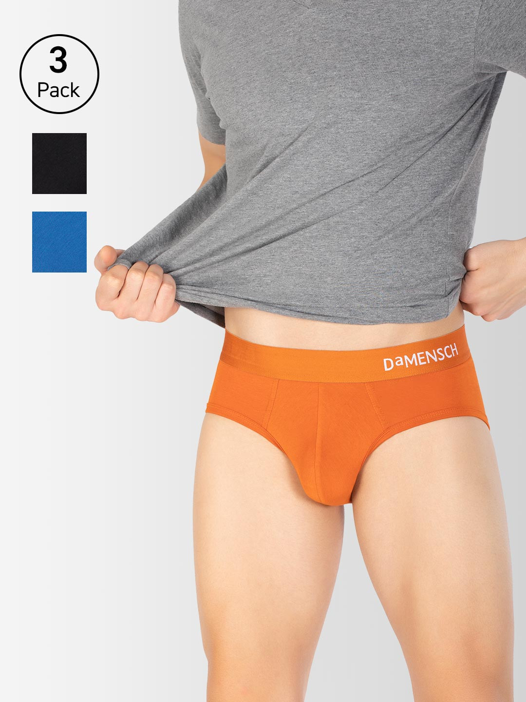 DAMENSCH Men Pack of 3 Assorted Solid Deo-Soft Anti-Bacterial Basic Briefs DAM-POP-B-GF-GBL-COB
DAMENSCH Men Pack of 3 Assorted Solid Deo-Soft Anti-Bacterial Basic Briefs DAM-POP-B-GF-GBL-COB