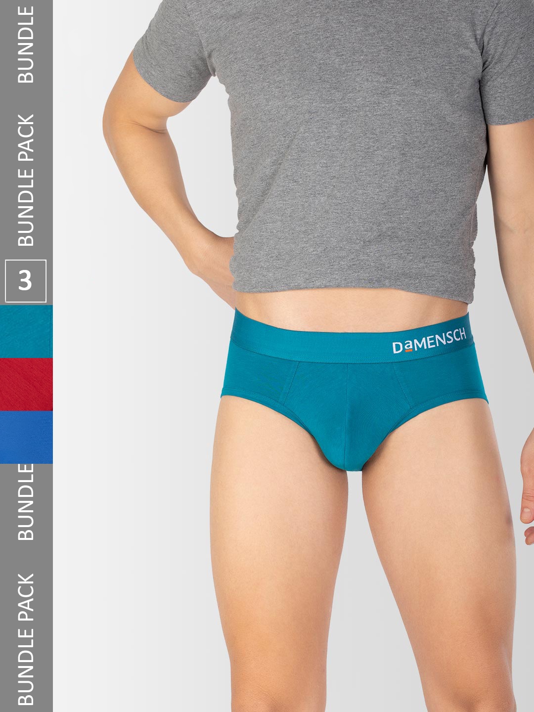 DAMENSCH Men Pack of 3 Assorted Solid Deo-Soft Anti-Bacterial Basic Briefs DAM-POP-B-OD-TR-GBL
DAMENSCH Men Pack of 3 Assorted Solid Deo-Soft Anti-Bacterial Basic Briefs DAM-POP-B-OD-TR-GBL