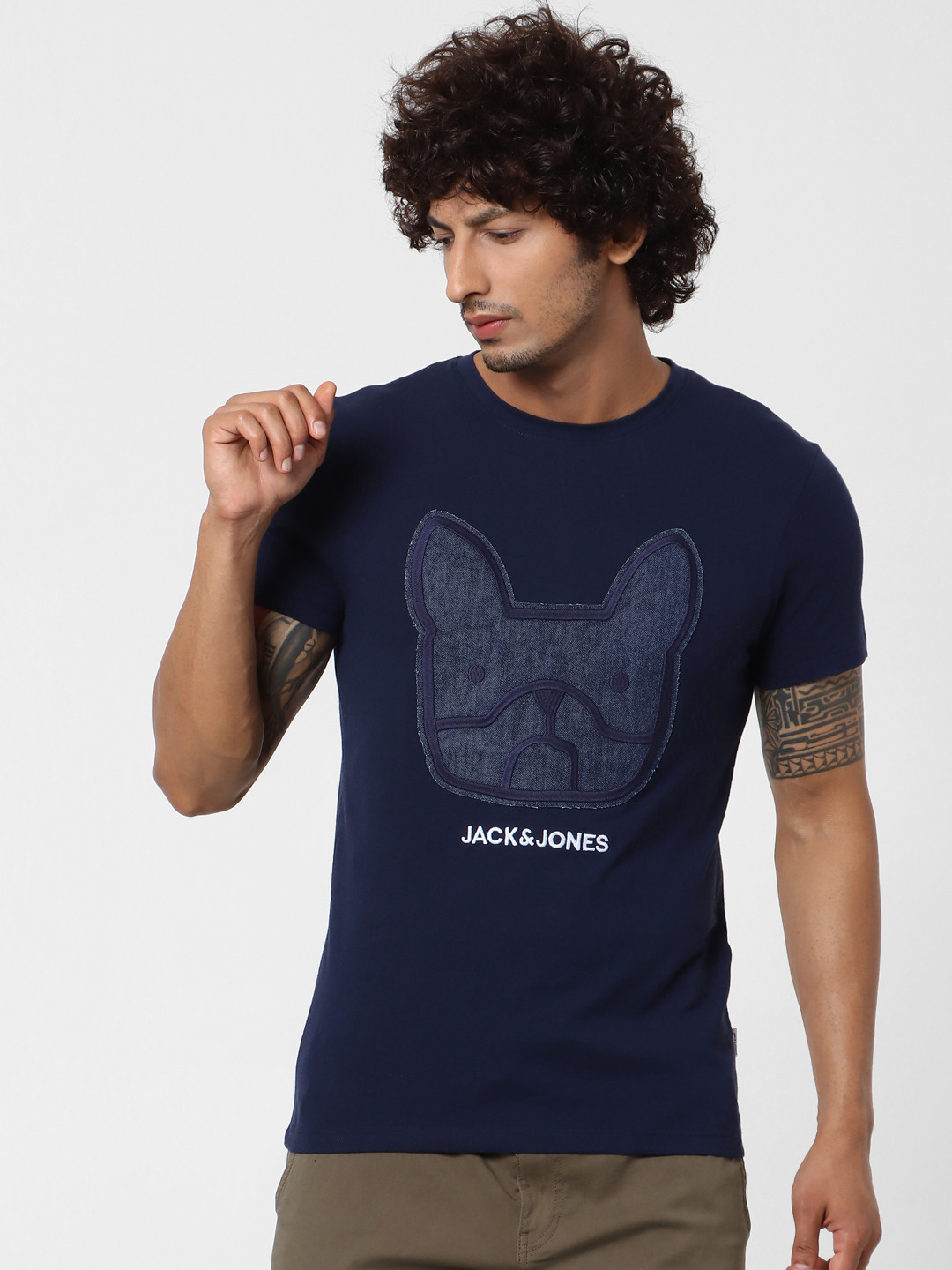 Jack Jones Men Navy Blue Embroidered Slim Fit Round Neck Sustainable Pure Cotton T-shirt
Jack Jones Men Navy Blue Embroidered Slim Fit Round Neck Sustainable Pure Cotton T-shirt