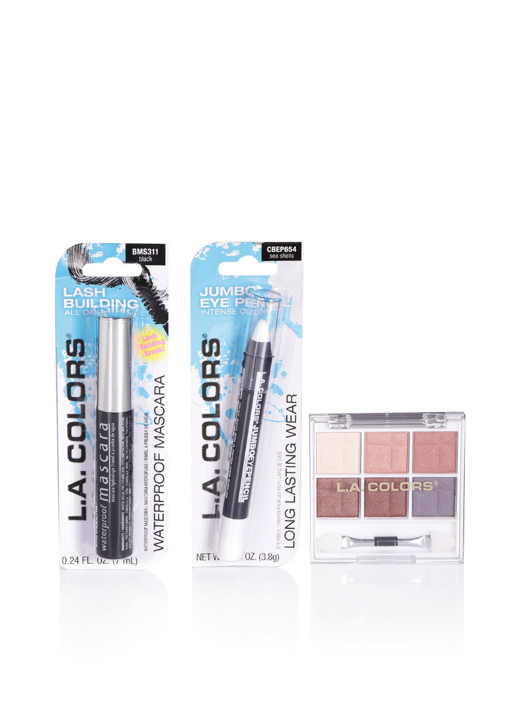 L.A colors Eye Shadow with Eye Pencil & Mascara, Multi
L.A colors Eye Shadow with Eye Pencil & Mascara, Multi