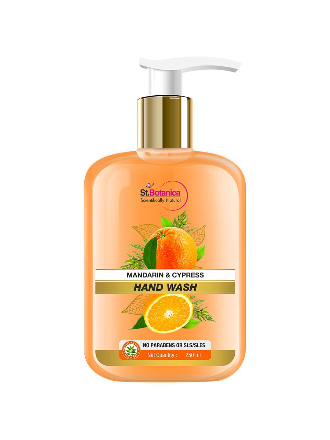 St.Botanica Unisex No Parabens, SLS Mandarin & Cypress Hand Wash 250 ml, Orange
St.Botanica Unisex No Parabens, SLS Mandarin & Cypress Hand Wash 250 ml, Orange