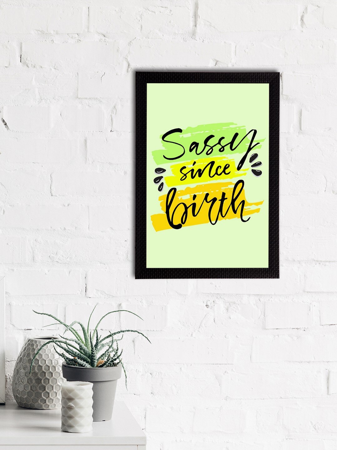 eCraftIndia "Sassy Since Birth" Quirky Quote Satin Matt Texture UV Art Painting, Green
eCraftIndia "Sassy Since Birth" Quirky Quote Satin Matt Texture UV Art Painting, Green