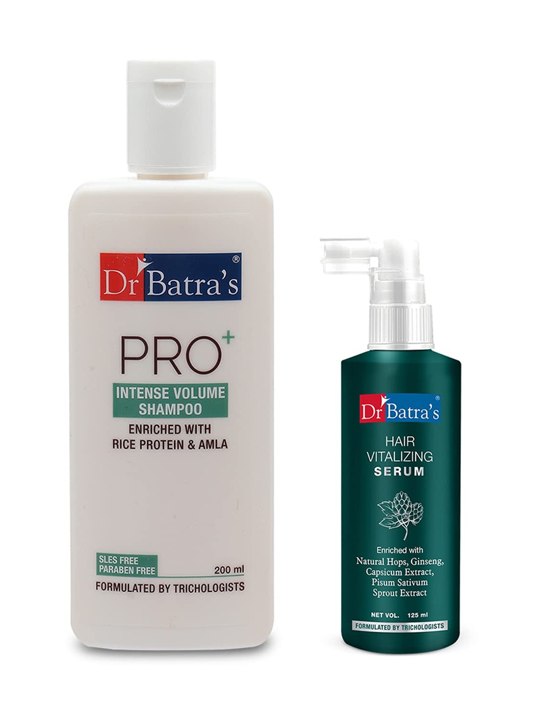 Dr. Batras Hair Vitalizing Serum 125ml & Pro+ Intense Volume Shampoo 200ml For Nourishment, White
Dr. Batras Hair Vitalizing Serum 125ml & Pro+ Intense Volume Shampoo 200ml For Nourishment, White