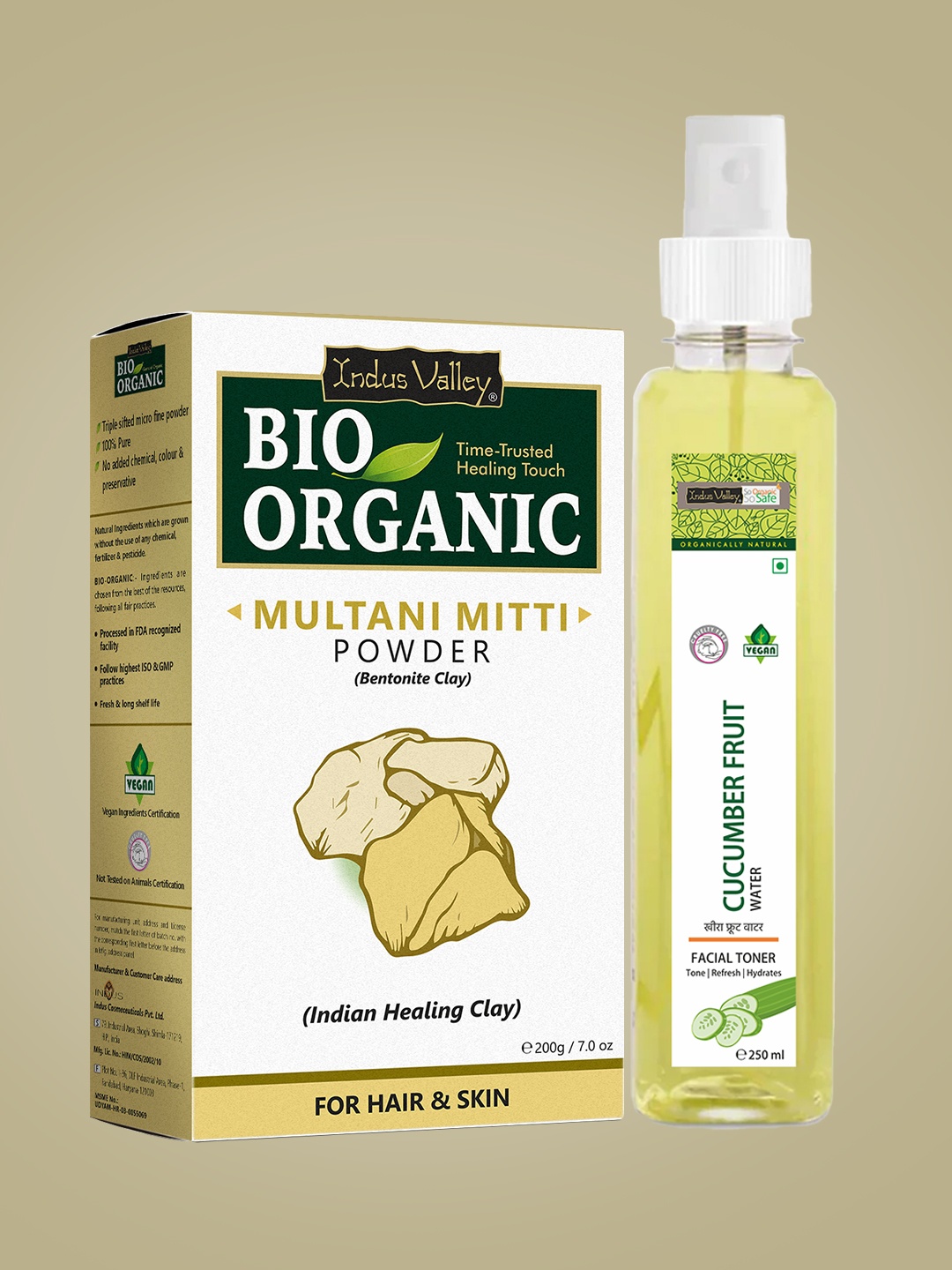 Indus Valley Bio Organic Multani Mitti Powder & Ayurveda Fresh Aloe Vera & Cucumber Toner, Cream
Indus Valley Bio Organic Multani Mitti Powder & Ayurveda Fresh Aloe Vera & Cucumber Toner, Cream