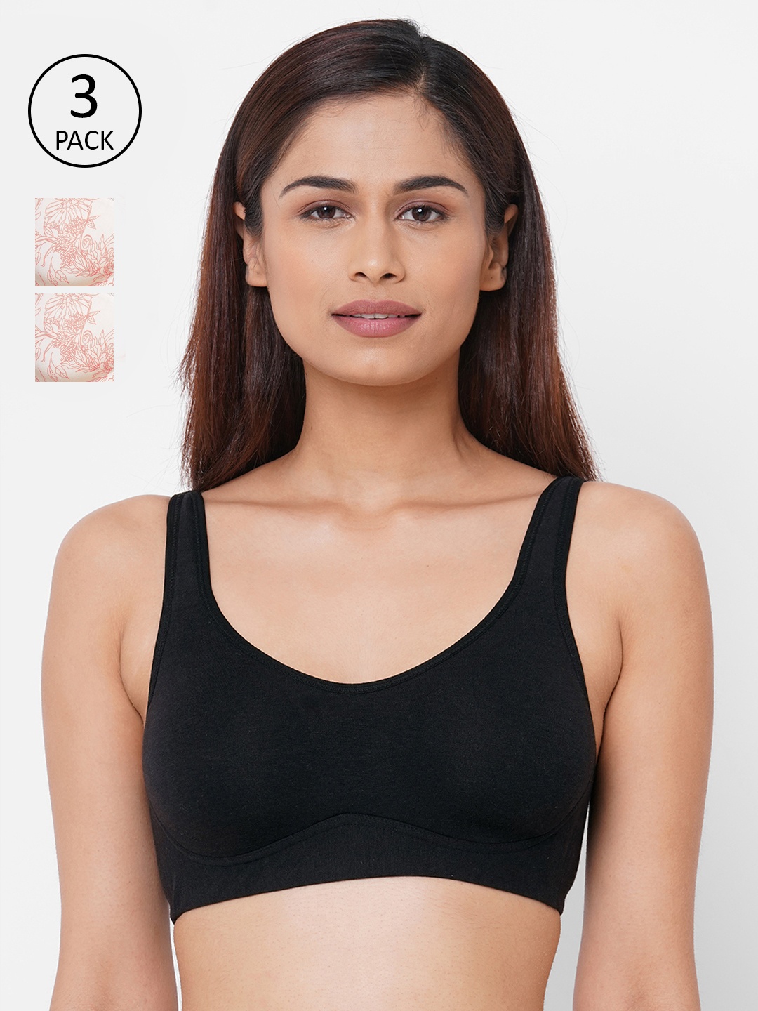 Inner Sense Women Pack Of 3 Organic Antimicrobial Non-Padded Non-Wired Everyday Bra ISB097, Black
Inner Sense Women Pack Of 3 Organic Antimicrobial Non-Padded Non-Wired Everyday Bra ISB097, Black