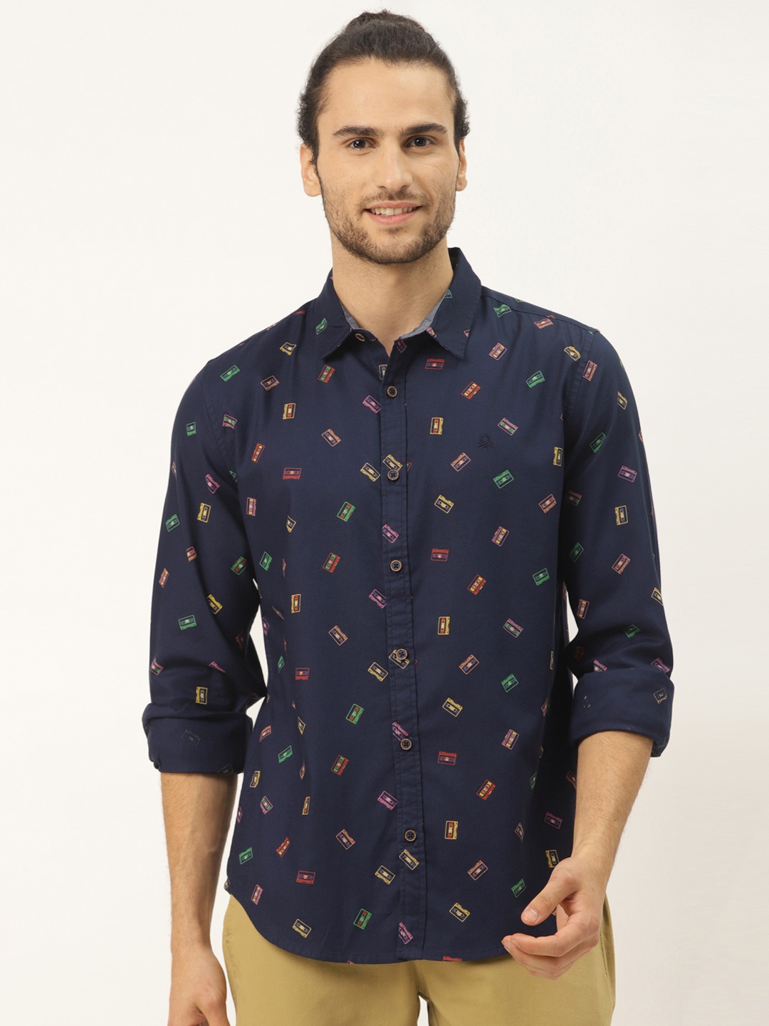 United Colors of Benetton Men Navy Blue & Green Slim Fit Pure Cotton Printed Casual Shirt
United Colors of Benetton Men Navy Blue & Green Slim Fit Pure Cotton Printed Casual Shirt