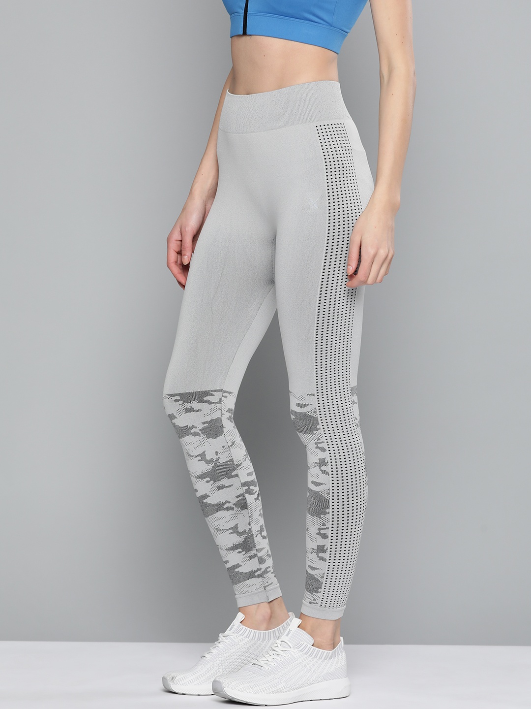 HRX By Hrithik Roshan Women Jet Black Camouflage Skinny Fit Seamless Camouflage Rapid-Dry Running Tights, Grey
HRX By Hrithik Roshan Women Jet Black Camouflage Skinny Fit Seamless Camouflage Rapid-Dry Running Tights, Grey
