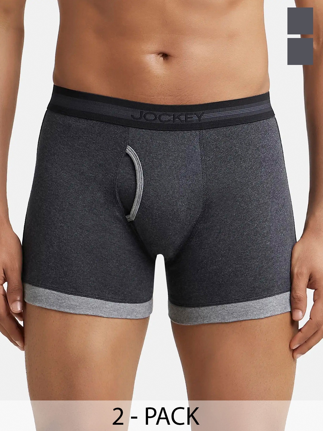 Pack Of 2 Super Combed Cotton Rib Solid Boxer Brief with StayFresh Treatment-1017, Charcoal
Pack Of 2 Super Combed Cotton Rib Solid Boxer Brief with StayFresh Treatment-1017, Charcoal