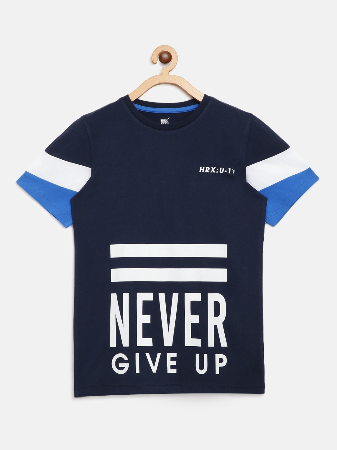 HRX By Hrithik Roshan Boys Dress Blue Printed Bio-Wash Garment Softner Lifestyle TShirt, Navy blue
HRX By Hrithik Roshan Boys Dress Blue Printed Bio-Wash Garment Softner Lifestyle TShirt, Navy blue