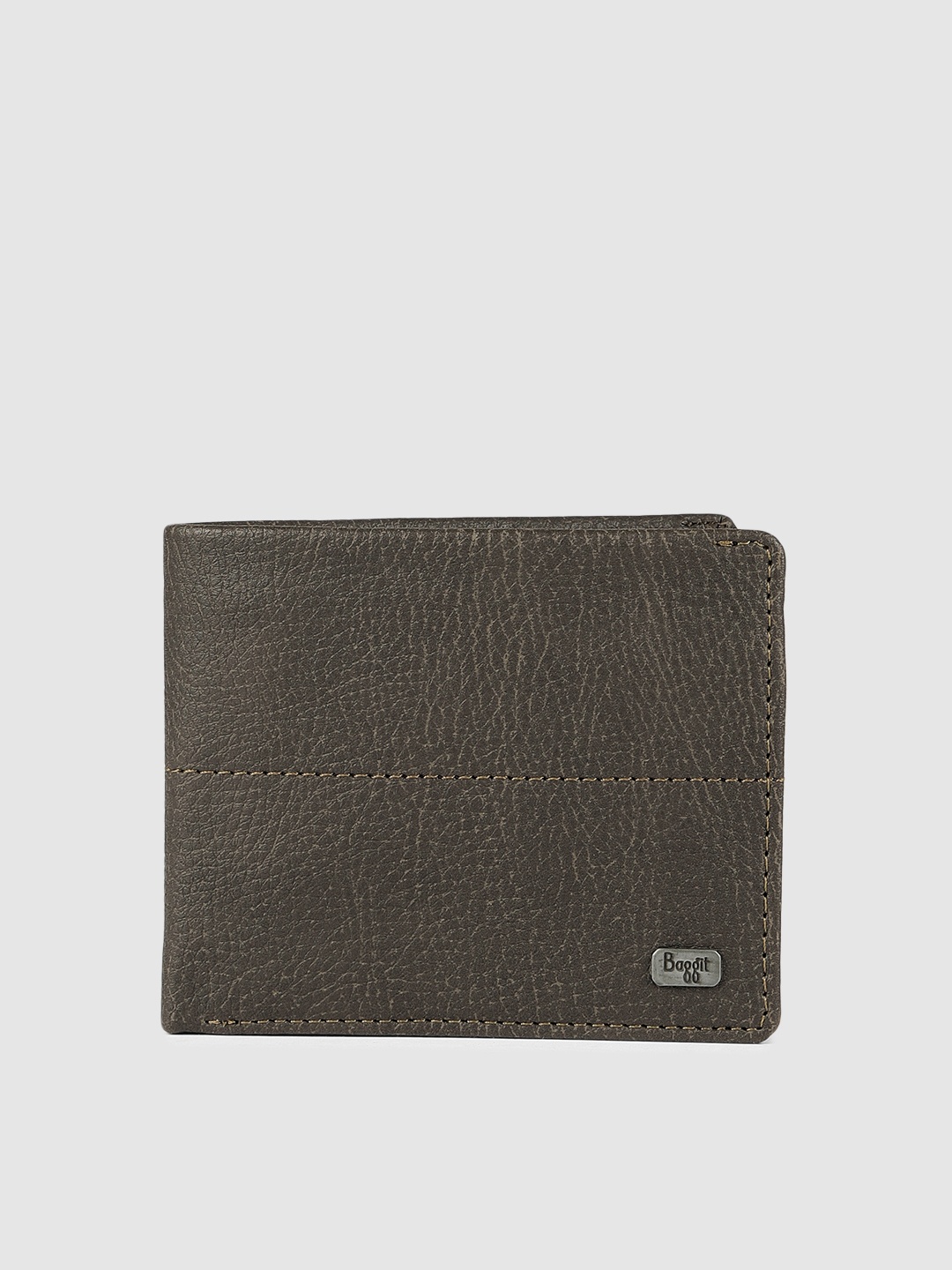 Baggit Men Brown Textured Two Fold Wallet