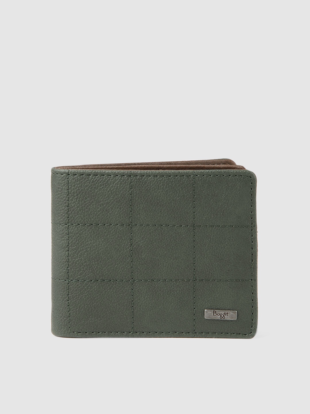 Baggit Men Green Solid Two Fold Wallet