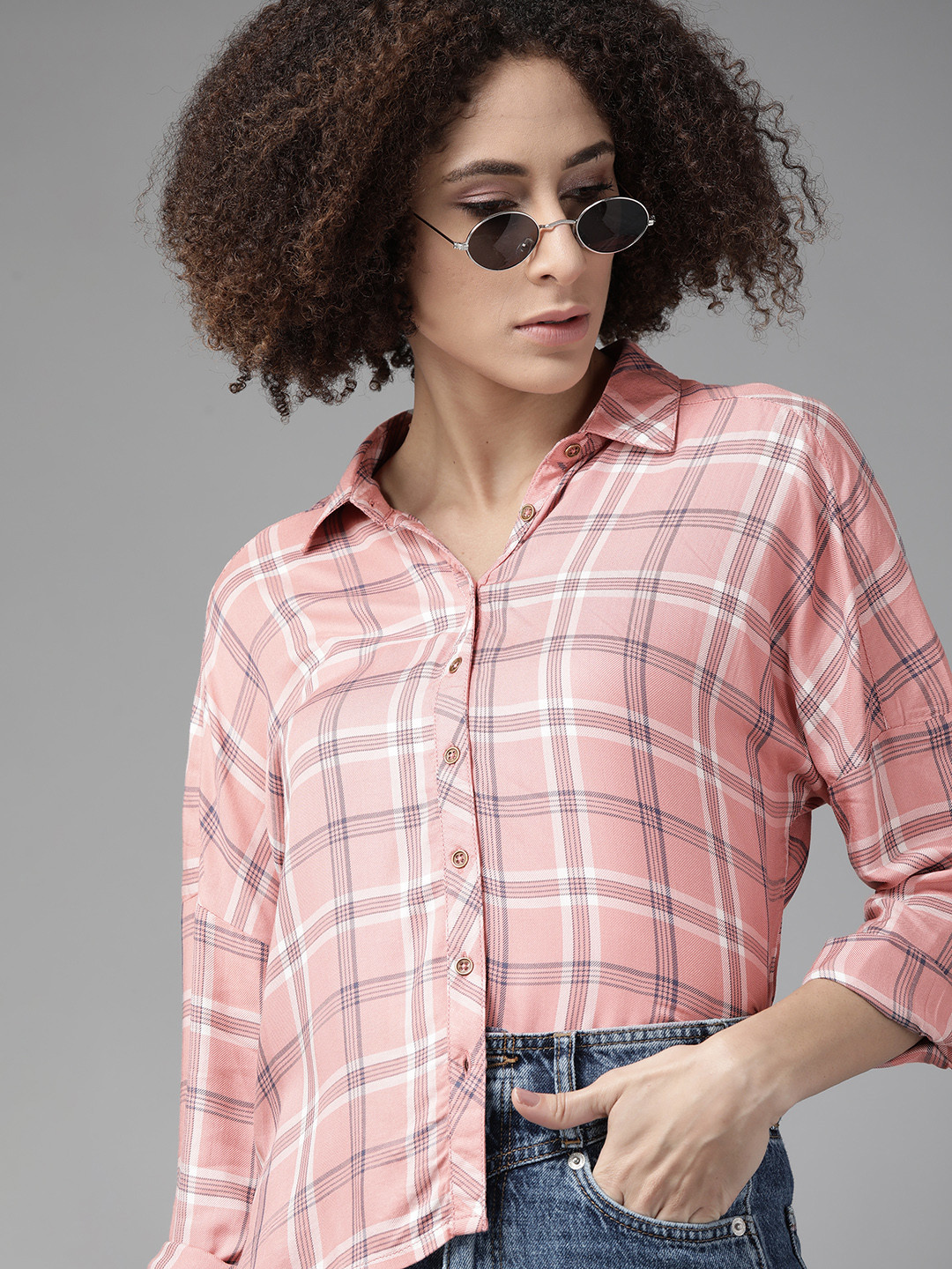 The Roadster Lifestyle Co Women Pink White Sustainabl EcoVero Tartan Checks Boxy Fit Casual Shirt
The Roadster Lifestyle Co Women Pink White Sustainabl EcoVero Tartan Checks Boxy Fit Casual Shirt