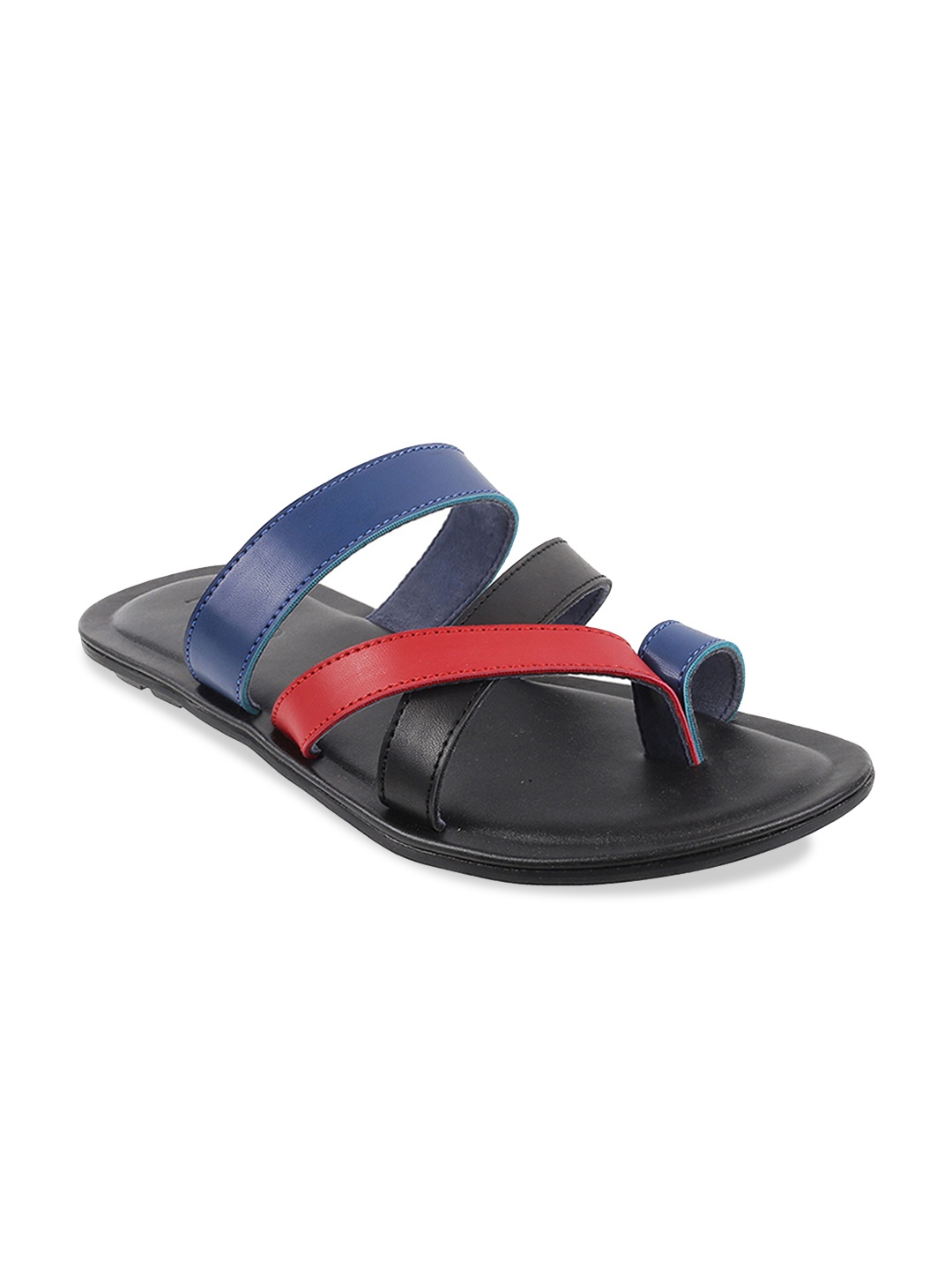 Metro Men Blue & Red Comfort Sandals