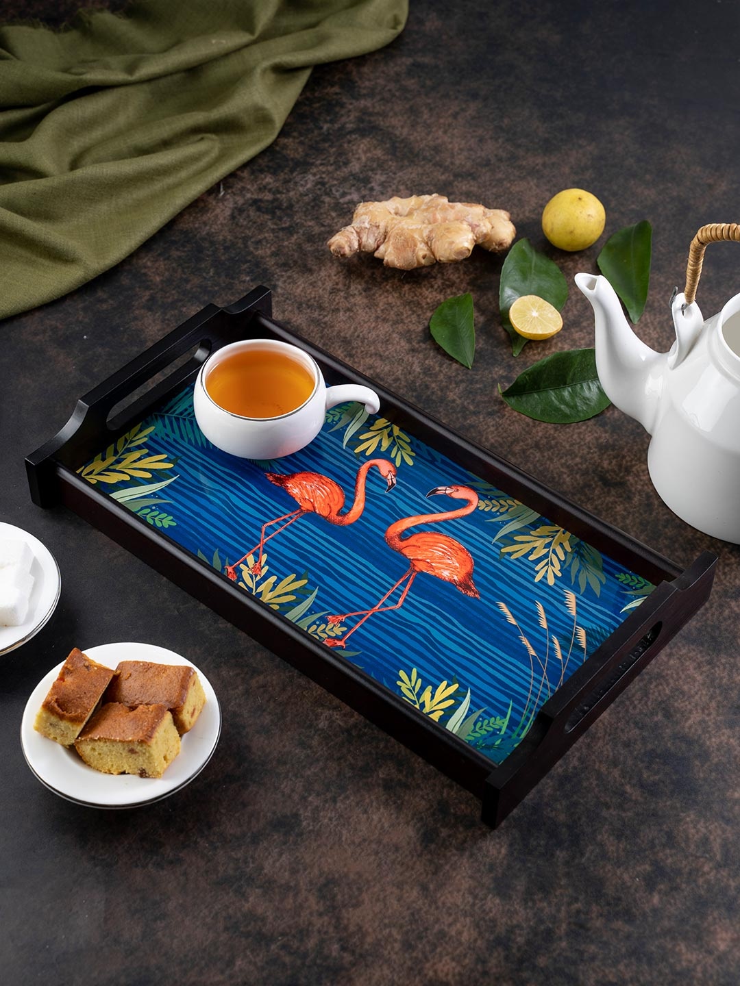 Kolorobia Navy Blue & Orange Tropical Rain Forest Flamingo Inspired Medium Wooden Tray
Kolorobia Navy Blue & Orange Tropical Rain Forest Flamingo Inspired Medium Wooden Tray