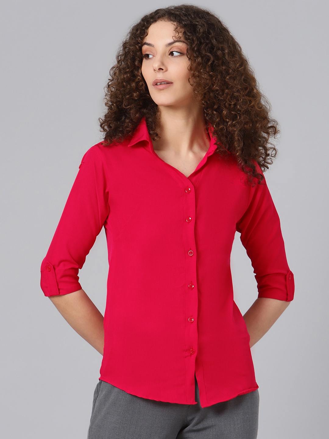 Shaftesbury London Women Fuschia Smart Slim Fit Solid Pure Cotton Casual Shirt, Pink
Shaftesbury London Women Fuschia Smart Slim Fit Solid Pure Cotton Casual Shirt, Pink