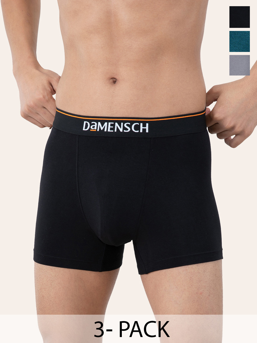 DAMENSCH Pack Of 3 Deo-Cotton Anti Bacterial Deodorizing Trunks DAM-CTS-T-IRB-DRG-SWB, Blue
DAMENSCH Pack Of 3 Deo-Cotton Anti Bacterial Deodorizing Trunks DAM-CTS-T-IRB-DRG-SWB, Blue