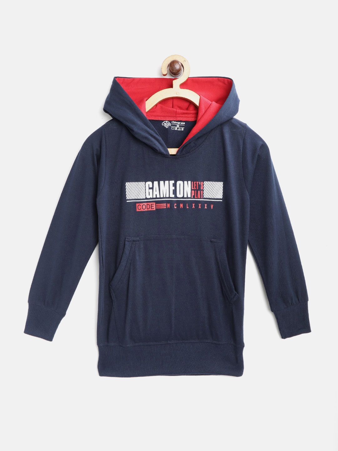 CHIMPRALA Kids Navy Blue & White Typography Printed Antimicrobial Hooded Sweatshirt
CHIMPRALA Kids Navy Blue & White Typography Printed Antimicrobial Hooded Sweatshirt