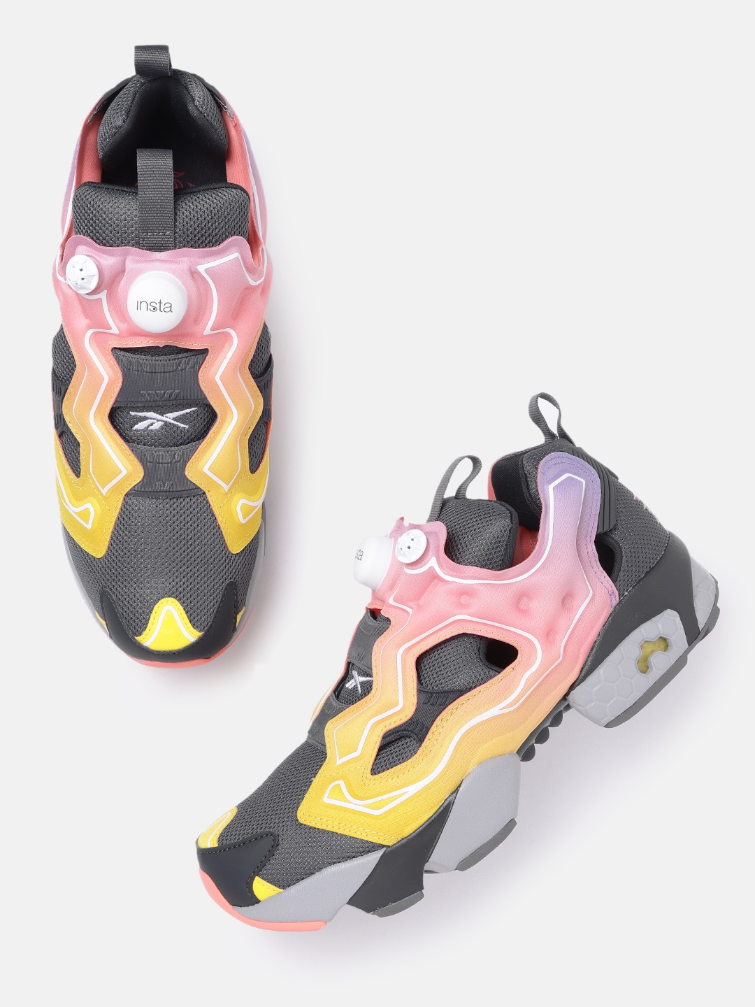 Reebok Classic Unisex Charcoal Grey & Pink Instapump Fury OG Colourblocked Running Shoes
Reebok Classic Unisex Charcoal Grey & Pink Instapump Fury OG Colourblocked Running Shoes